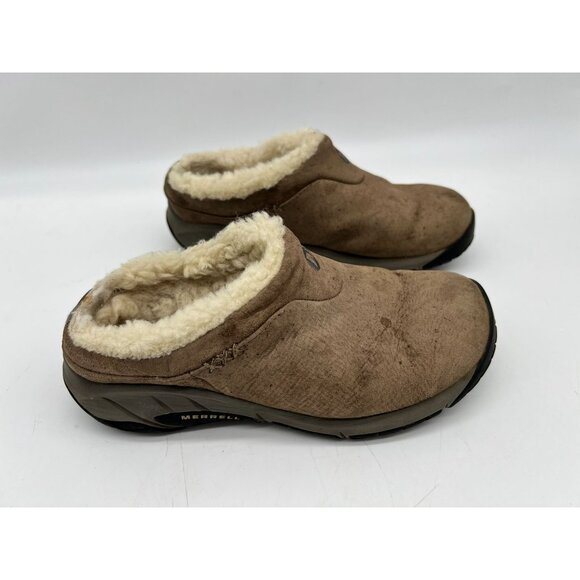Merrell Women's Encore Q2 Ice Winter Slip on Shoes Size 6.5 Brown Suede Shearlin - Picture 4 of 11